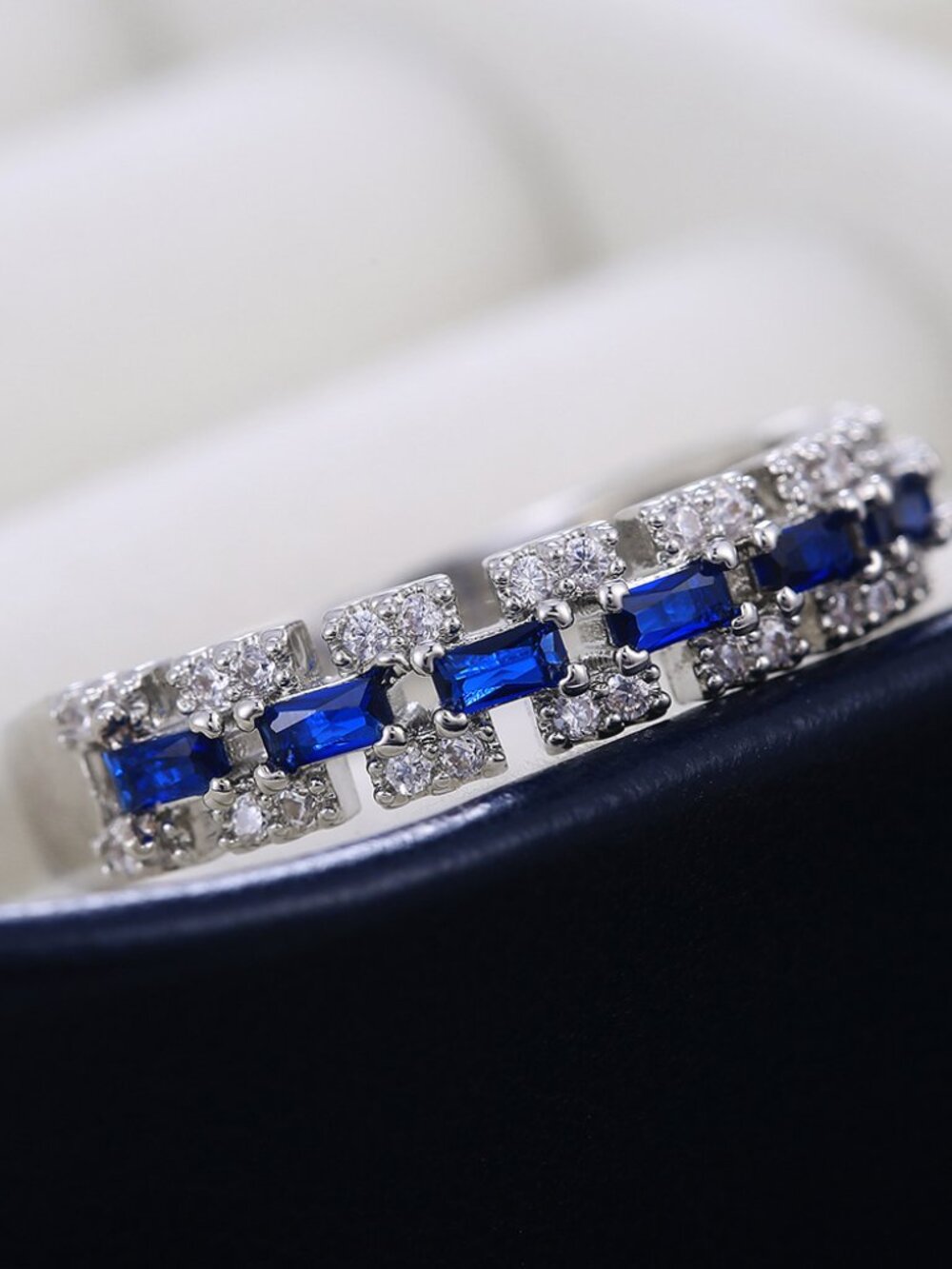 Dainty Gems Full Around Zircon Trendy Eternity Fashion Rings for Women, PD460 - Picture 3 of 5